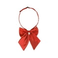 thumbnail image 1 of INSPIRE CHIC Women's Adjustable Solid Color Pre-tied Bowknot Uniform Bow Tie Red, 1 of 5