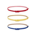 thumbnail image 1 of INSPIRE CHIC Women's Alloy Single Prong Buckle Skinny PU Belts Red+Yellow+Royal Blue, 1 of 8