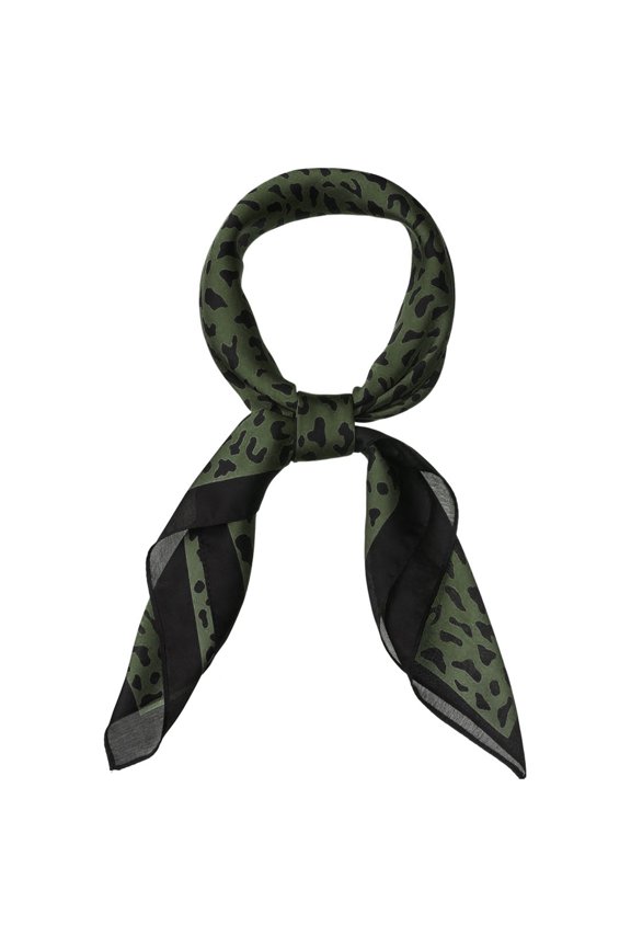 Women's Animal Leopard Print Square Scarf Kerchief Neckerchief