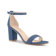 thumbnail image 1 of BLISSFUL STEP Women's Ankle Strap High Block Heels Sandals Haze Blue 8.5, 1 of 7
