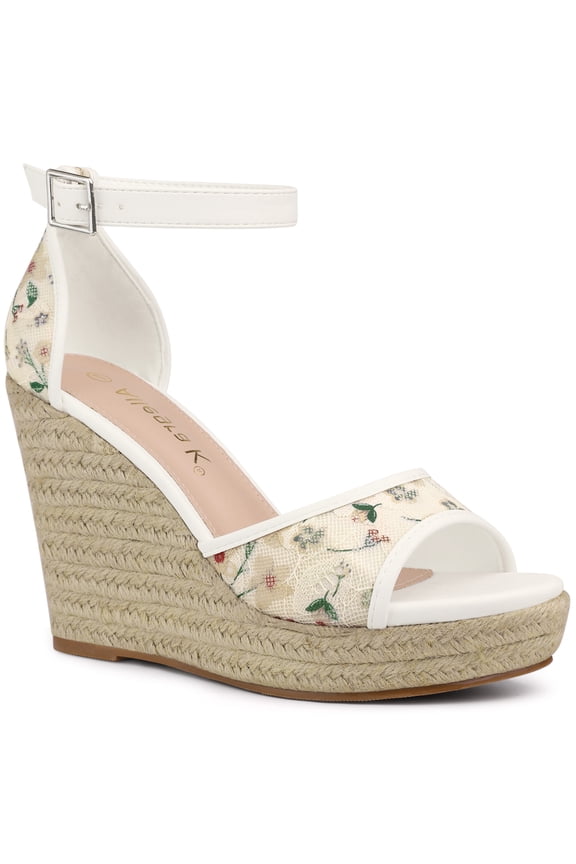 Women's Ankle Strap Platform Espadrilles Wedge Heel Sandals Green 10