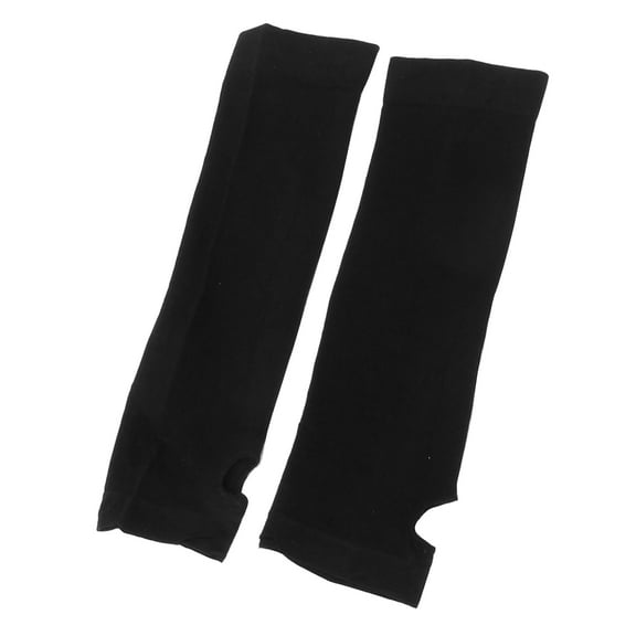 INSPIRE CHIC Women's Arm Warmers Elbow Long Elastic Fingerless Gloves Black One Size
