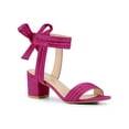 thumbnail image 1 of BLISSFUL STEP Women's Shoes Slingback Back Ankle Open Toe Tie Block Heels Sandals Hot Pink 9.5, 1 of 7