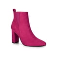 thumbnail image 1 of BLISSFUL STEP Women's Zipper Block Heels Ankle Boots Hot Pink 10, 1 of 8