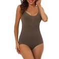 thumbnail image 1 of Allegra K Women's Bodysuit Thong Tummy Control Shapewear Adjustable Straps Sculpting Leotard Jumpsuit Top, 1 of 5