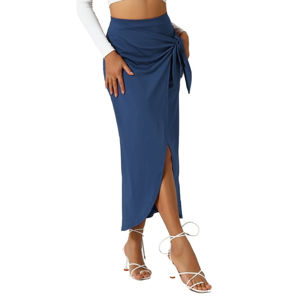 INSPIRE CHIC Women's Boho High Waisted Long Skirt Summer Beach