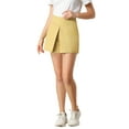 thumbnail image 1 of INSPIRE CHIC Women's Bow Tie High Waist Casual Paper Bag Shorts Beige M, 1 of 5
