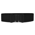 thumbnail image 1 of INSPIRE CHIC Women's Halloween Bowknot Shaped Interlocking Buckle Elastic Belt Waistband Black, 1 of 4
