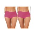 thumbnail image 1 of NOMADIC NOOK Women's Boyshorts Underwear Unlined Invisible Mid Waist Stretch Solid Panties 2 Packs, 1 of 4