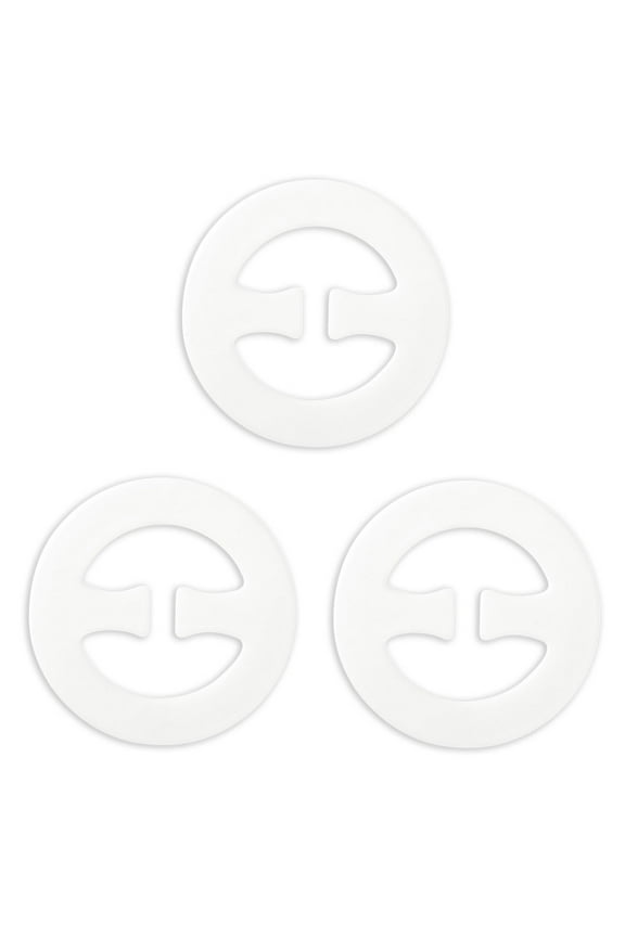 Bra Shoulder Strap Clips Buckles Bra Strap Anti-Slip Buckles Straps for Women White-Round Shape