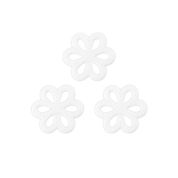 INSPIRE CHIC Bra Shoulder Strap Clips Buckles Bra Strap Anti-Slip Buckles Straps for Women White-Flower Shape