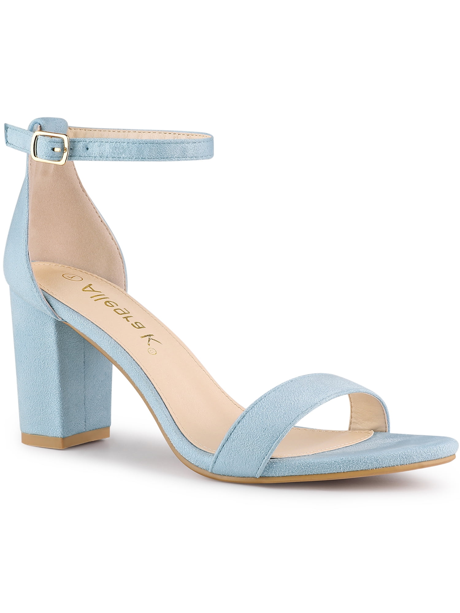 Allegra k women's high chunky heel buckle ankle strap sandals best sale