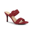 thumbnail image 1 of BLISSFUL STEP Women's Buckle Stiletto Heels Slide Sandals, 1 of 7