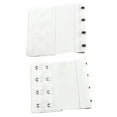 thumbnail image 1 of INSPIRE CHIC Women's Buckles Replacement 2 Rows 4 Hooks Bra Strap Extender White, 1 of 2