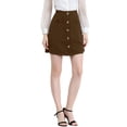 thumbnail image 1 of Allegra K Women's Buttons Front A-Line Short Cargo Casual Skirt, 1 of 6
