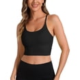 thumbnail image 1 of INSPIRE CHIC Women's Camisole Built-in Bra Padded Workout Basic Invisible Tank Top L Black, 1 of 4