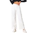 thumbnail image 1 of DARING DIVA Women's Cargo Pants Mid Rise Baggy Wide Leg Y2K Casual Pants with Pockets S White, 1 of 6