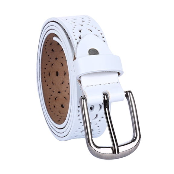 INSPIRE CHIC Women's Carved Multi-Hole Hollow Alloy Pin Buckle Belt