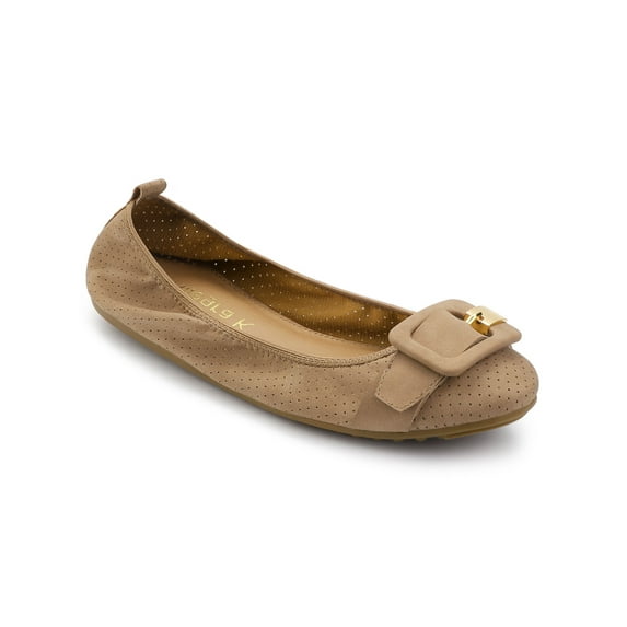BLISSFUL STEP Women's Casual Comfortable Ballet Flats Khaki 6.5