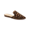 thumbnail image 1 of BLISSFUL STEP Women's Casual Pointy Toe Flat Slides Mules Shoes Leopard 10, 1 of 8