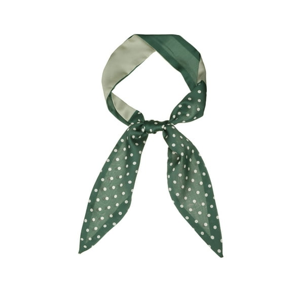 INSPIRE CHIC Women's Chic Polka Dots Neckerchief Skinny Scarves Hair Band Ribbon Green Small Dot