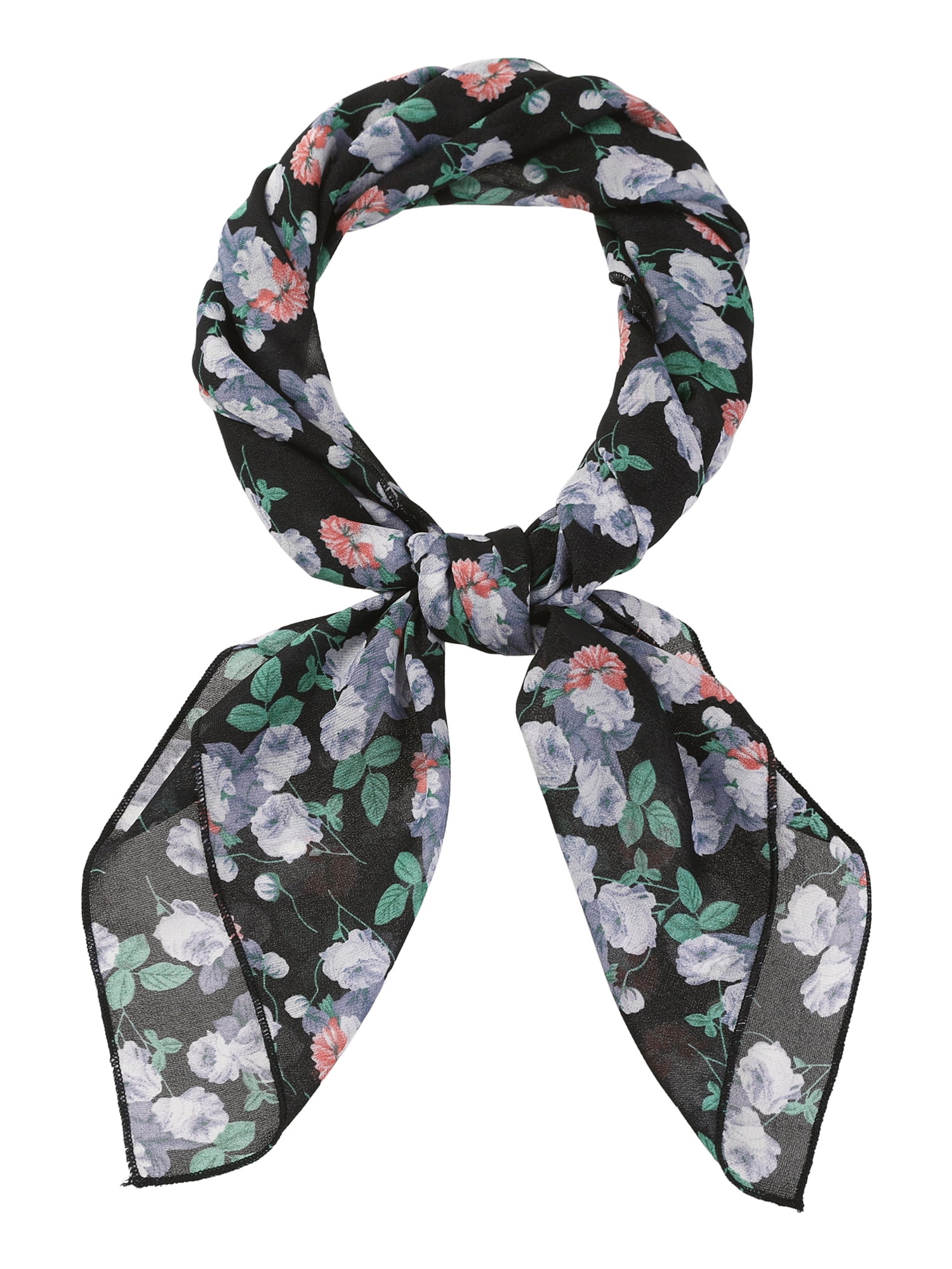INSPIRE CHIC Women's Halloween Chiffon Scarves Floral Print Square ...
