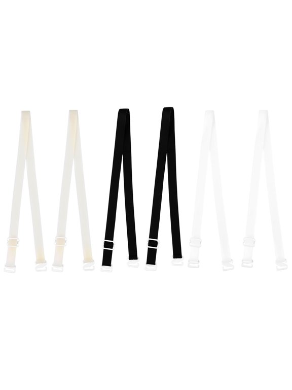 Clear Invisible Adjustable Replacement Bra Shoulder Straps for Women 3 Colors-1 10 mm Width