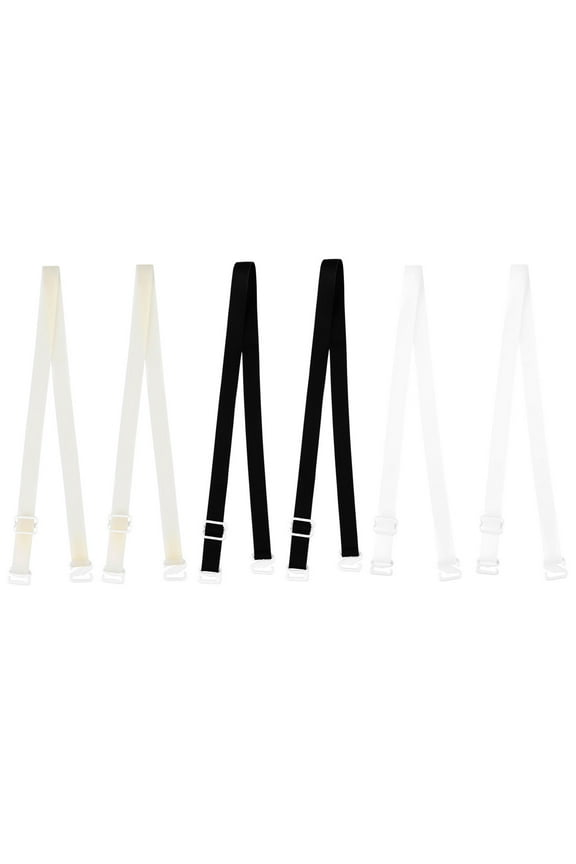 Clear Invisible Adjustable Replacement Bra Shoulder Straps for Women 3 Colors-1 10 mm Width