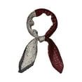 thumbnail image 1 of INSPIRE CHIC Pleated Color Block Cashew Nuts Paisley Pattern Neck Scarf Neckerchief Bandana Wine Red, 1 of 4