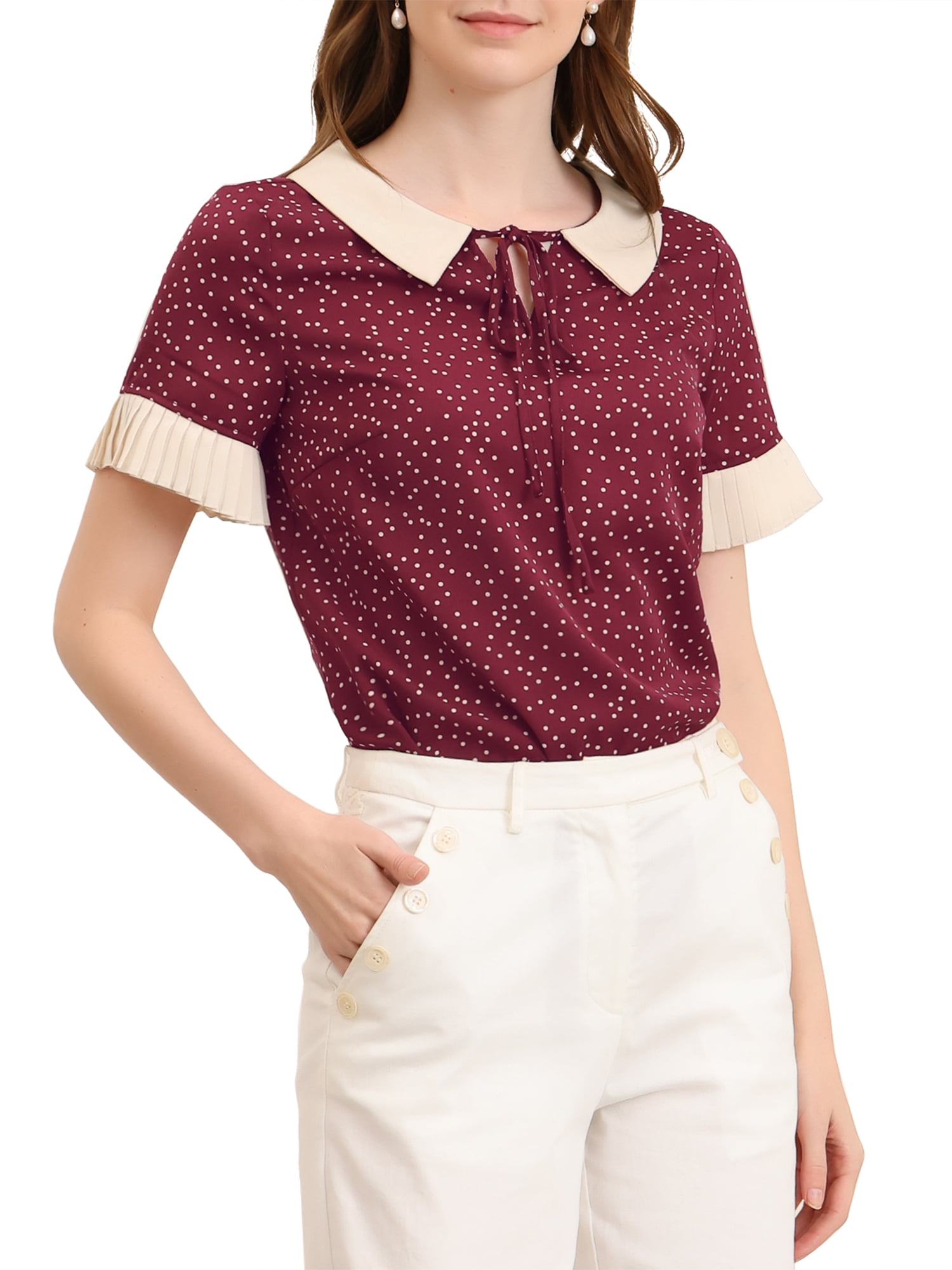 Women'S Casual Doll Collar Top