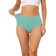 thumbnail image 1 of CURVY GLAM Mother's Day Women's Panties High Waist Tummy Control Solid Color Full Coverage Briefs M Macaron Green, 1 of 4