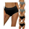 thumbnail image 1 of NOMADIC NOOK Women's Cotton Underwear High-Rise Lace Trim Tummy Control Full Coverage Brief 5 Packs, 1 of 4