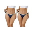 thumbnail image 1 of NOMADIC NOOK Women's Cotton Underwear Low Waist Breathable Stretch Hipster Briefs 2 Packs, 1 of 4