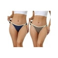 thumbnail image 1 of NOMADIC NOOK Women's Cotton Underwear Low Waist Breathable Stretch Hipster Briefs 2 Packs, 1 of 4