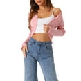 thumbnail image 1 of INSPIRE CHIC Women's Crop Shrug Long Sleeve Knit Elegant Open Front Casual Bolero Cardigan, 1 of 5