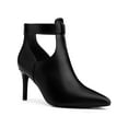 thumbnail image 1 of BLISSFUL STEP Women's Ankle Boots Stiletto Heels Pointed Toe Back Zip Faux Leather Dress Boots Black 7.5, 1 of 8