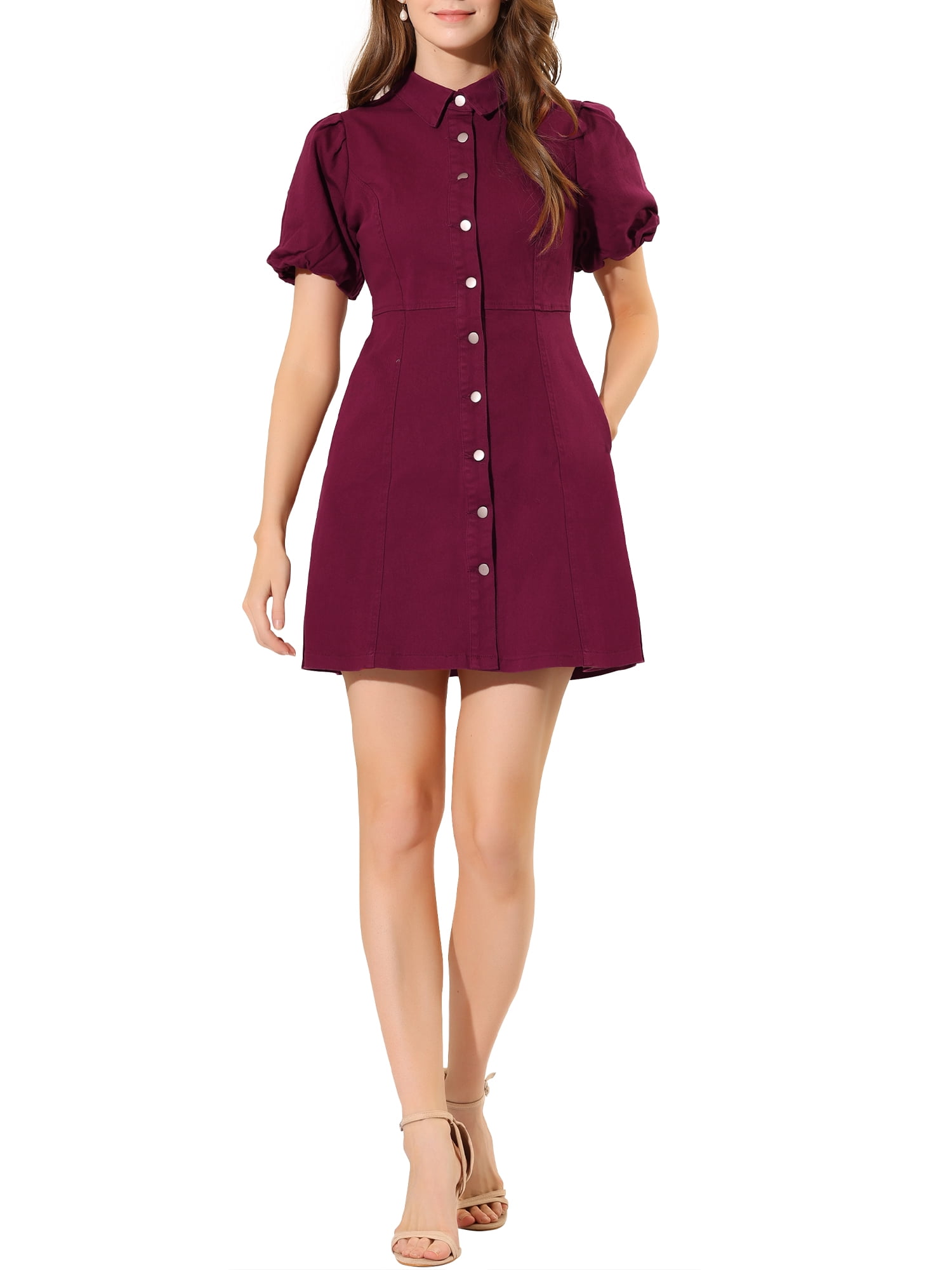 white christmas dresses Rock & Roll Denim Women's Burgundy Smocked Floral Dress – Corral Western  Wear