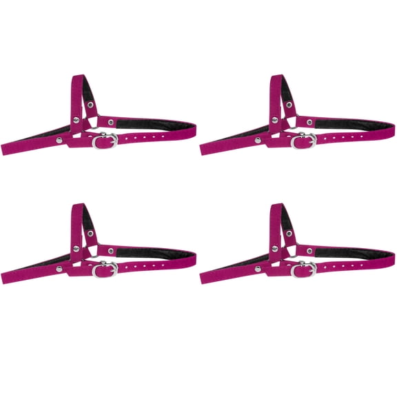 INSPIRE CHIC Women's Detachable Adjustable Anti-Slip Shoe Straps with Buckle Suede aubergine 20.5cm/8.07"