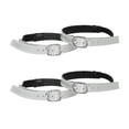 thumbnail image 1 of INSPIRE CHIC Women's Detachable Ankle Straps Solid Color Elastic Band Shoe Buckle Belt for Heels Lacquer Silver 33.5cm/13.19", 1 of 4