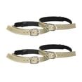 thumbnail image 1 of INSPIRE CHIC Women's Detachable Ankle Straps Solid Color Elastic Band Shoe Buckle Belt for Heels Lacquer Golden 33.5cm/13.19", 1 of 4