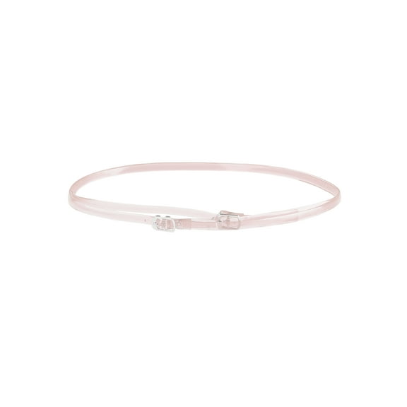 INSPIRE CHIC Women's Detachable Transparent CLear Crossed Shoe Strap Pink Adjustable length: 60-63cm/23.6"-24.8"