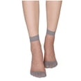thumbnail image 1 of INSPIRE CHIC Women's Dots Pattern Ankle Length Stretchy Sheer Socks Gray, 1 of 5