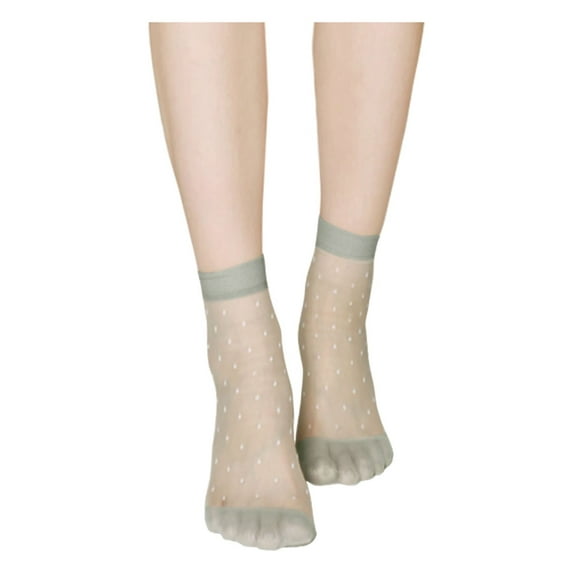 INSPIRE CHIC Women's Dots Pattern Ankle Length Stretchy Sheer Socks