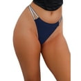 thumbnail image 1 of INSPIRE CHIC Women's Double Line G-Strings Thongs Low-Waisted T-back Tangas Panties S Dark Blue, 1 of 4