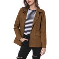 thumbnail image 1 of Allegra K Women's Drawstring Waist Flap Pocket Zip Button Utility Jacket, 1 of 6