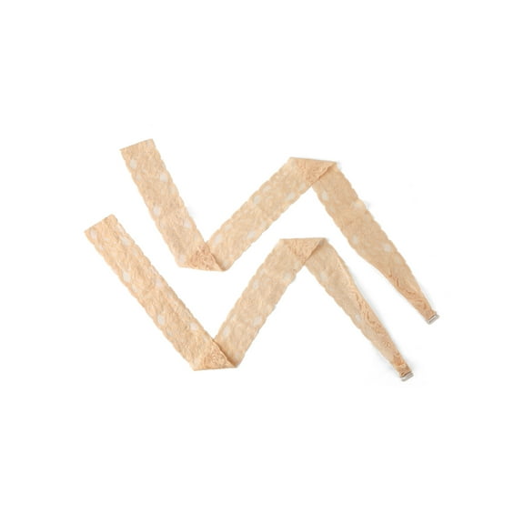 INSPIRE CHIC Women's Elastic Adjustable Bra Shoulder Straps Lace Wrap Skin Color