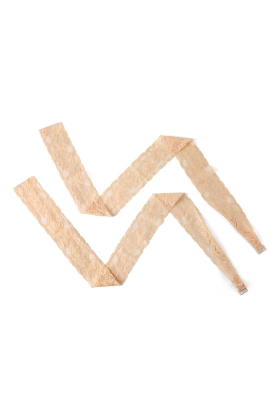 Women's Elastic Adjustable Bra Shoulder Straps Lace Wrap Skin Color