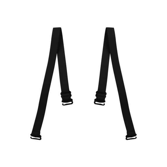 INSPIRE CHIC Women's Elastic Band Adjustable Bra Straps Black Width:0.59"/1.5cm