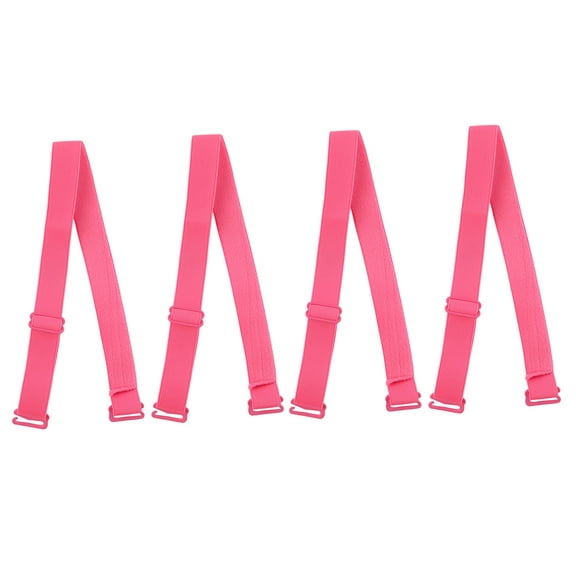 INSPIRE CHIC Women Adjustable 1.5cm Elastic Band Bra Straps 2 Pairs Pink for Fashion Use