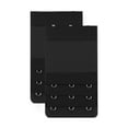 thumbnail image 1 of INSPIRE CHIC Women's Elastic Bra Hook Extensions 3 Rows 2 Pcs Black-1, 1 of 6